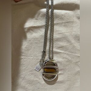 Lia Sophia Large Tiger’s eye pendant with chain